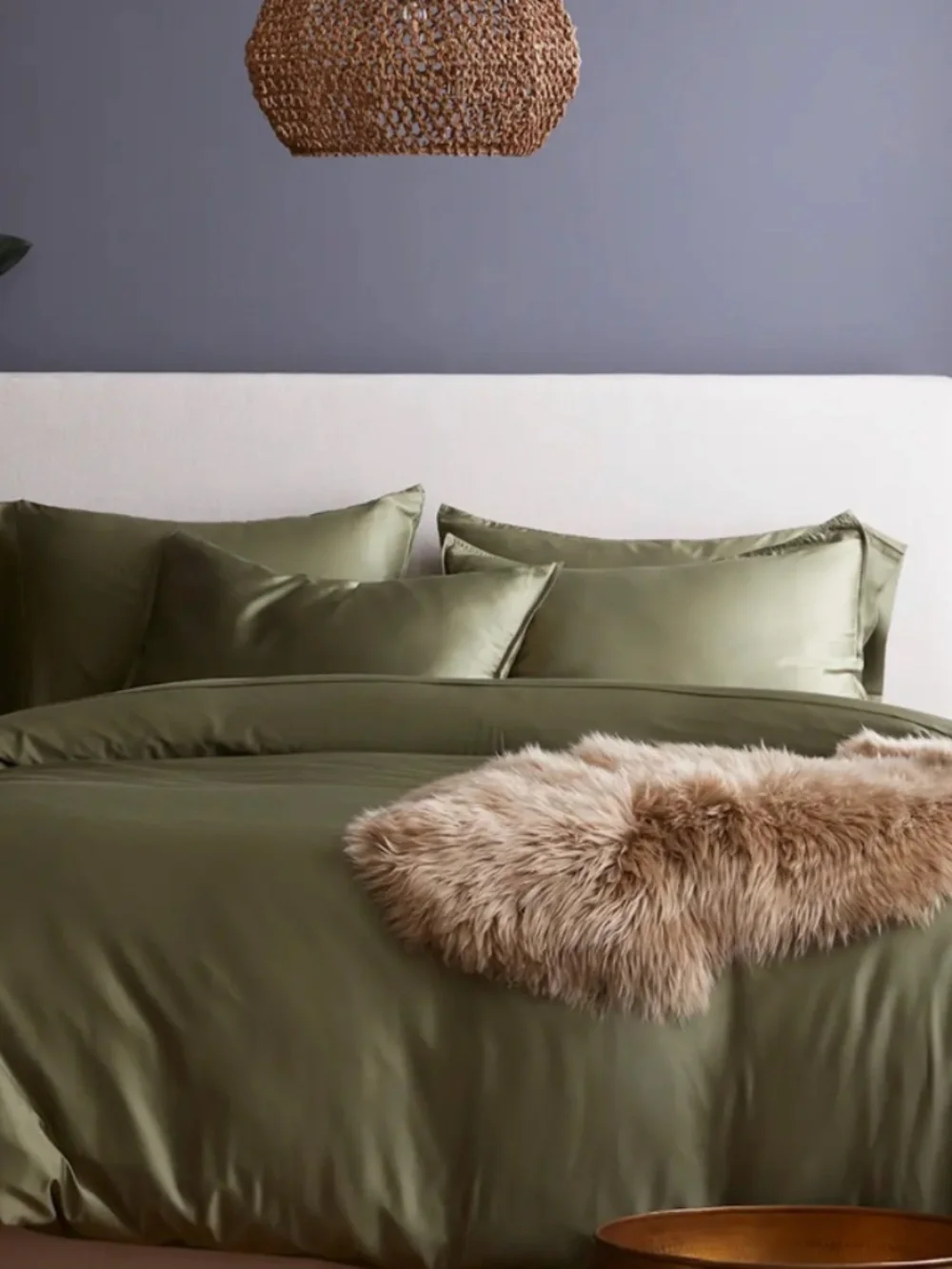 New Bamboo Sham set of 2 Dusty Olive Green Standard